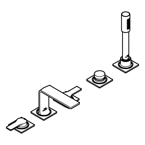 GROHE 5-L-Wannen-Kombination Allure 25221_1 hard graphite gebürstet