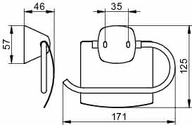 KEUCO Toilettenpapierhalter City.2 02760, mit Deckel, verchromt