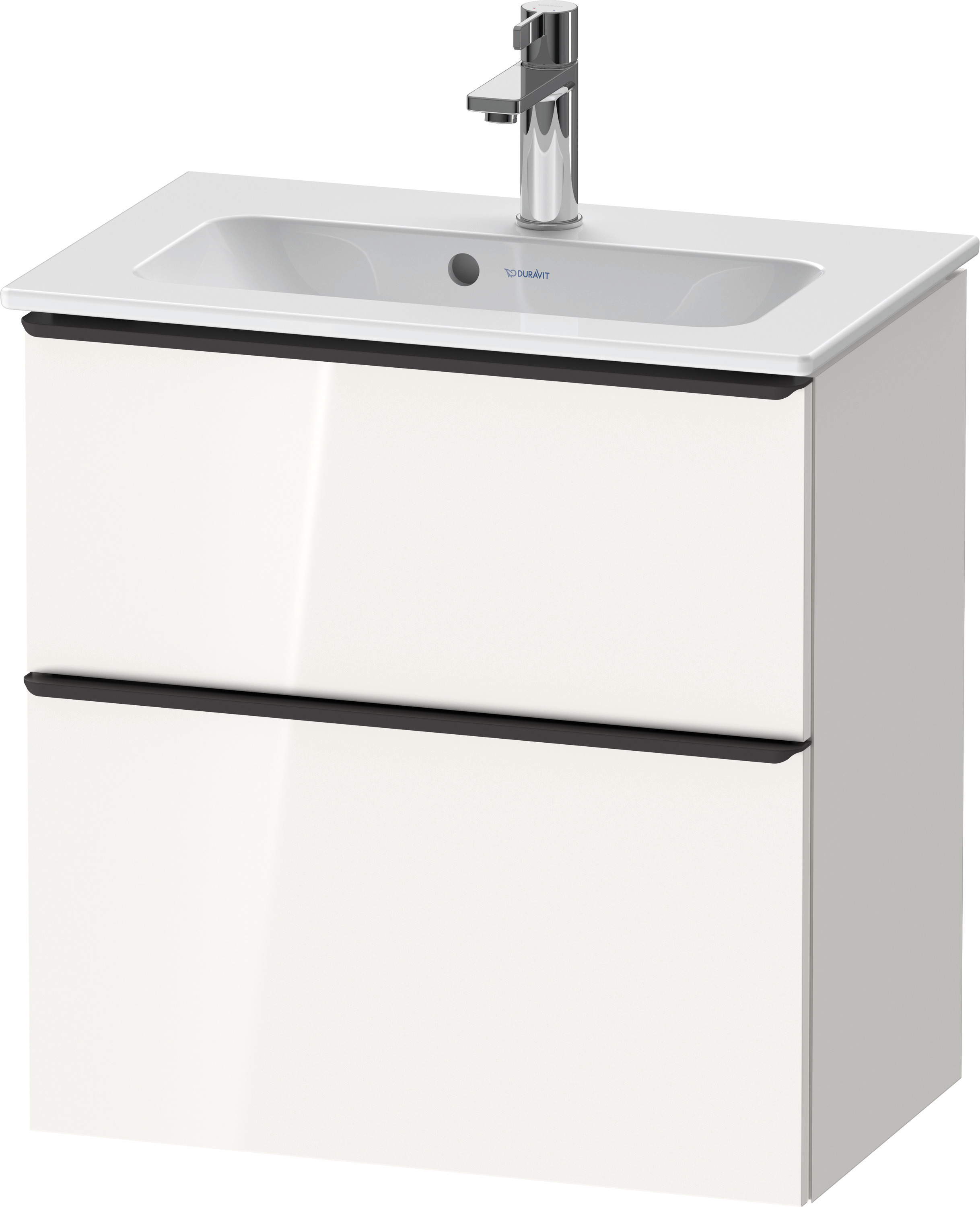 Duravit D-Neo WTU,Ausz:1,Schubk:1,GR:Dia.Schw 610x372x625mm,Wandh,Weiß Hochglanz,Dek.