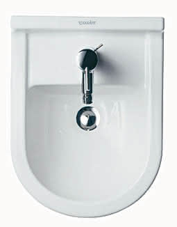 DU Wand-Bidet Starck 3 540 mm mit ÜL, mit HLB, 1 HL, weiß