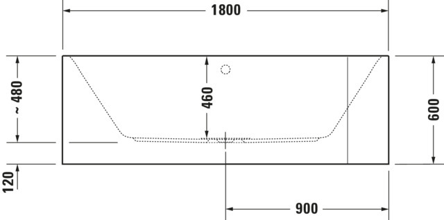 DU Happy D.2 Plus BW 1800x800 Ecke L, Ang.Acrylver.,RS 2 Pos.L/R,Weiß/Graph.SM