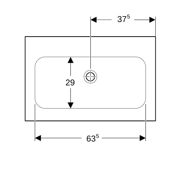 Geberit iCon Möbelwaschtisch 75x48cm ohne Hahnloch, ohne Überlauf, weiß