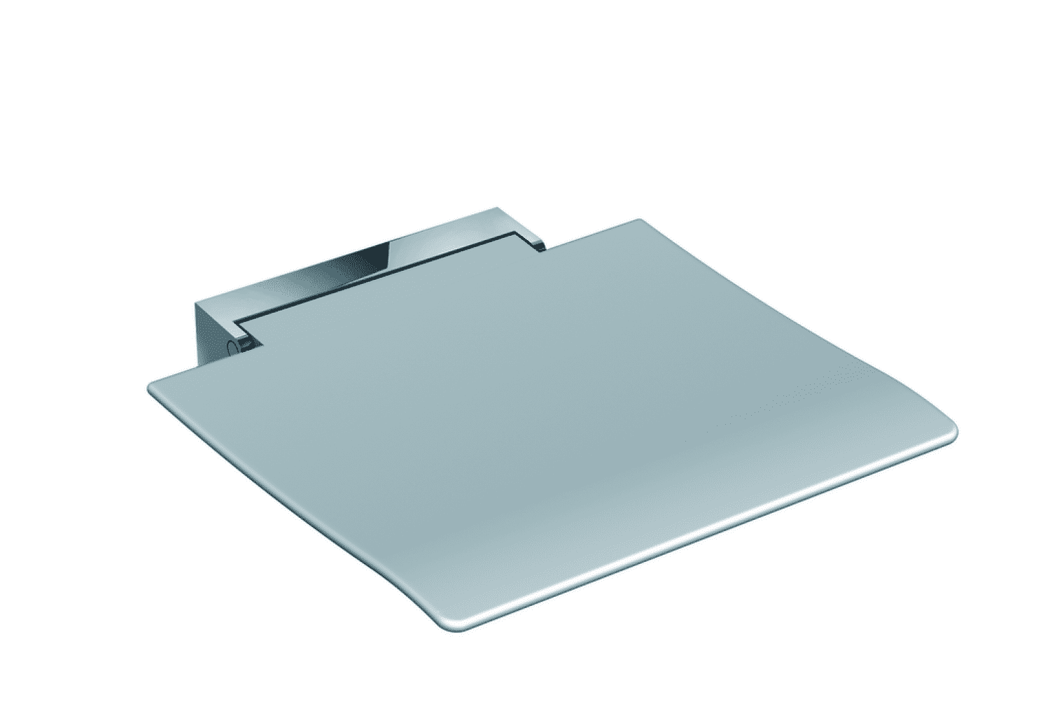 HEWI Klappsitz 450, B:450, T:463, Konsole chrom, Sitzf. farbig signalweiß