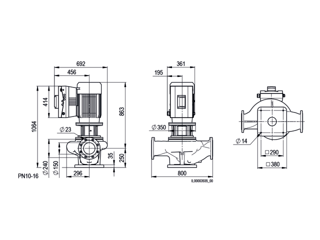 BIRAL Inline-Pumpe VivarA M 150-22 800