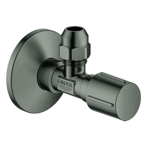 GROHE Eckventil 22037 1/2x3/8'' Rosette Metallgriff hard graphite gebürstet GROHE Eckventil 22037 1/2x3/8'' Rosette Metallgriff hard graphite gebürstet