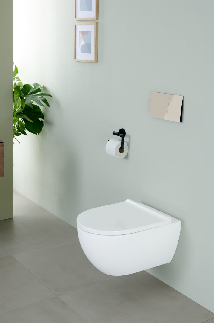 Geberit Acanto Set WWC m. WC-Sitz, Tiefspüler TurboFlush, geschl. Form, T:53cm, weiß