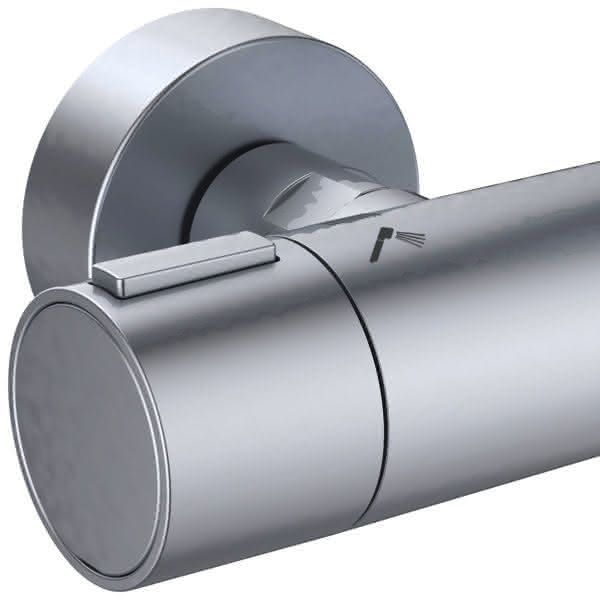IS Duschsystem Alu+ m.CTherm Brausethem. 2 Ablagen, 2F-HB u. 2F-Kopfbrause Silver