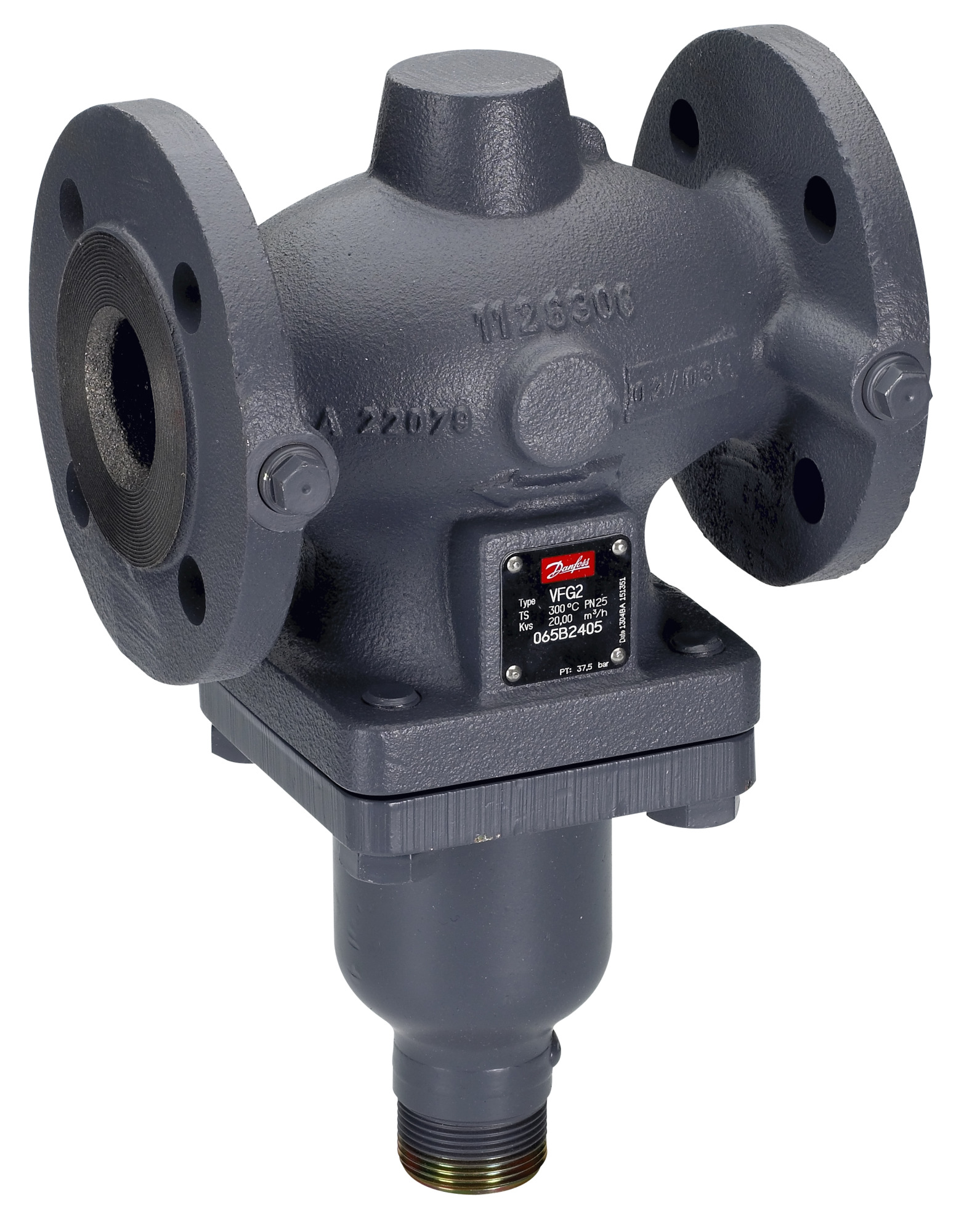 Danfoss Durchgangsventil VFGS2 DN125 Kvs 160, PN40, GS-C 25, Flansch