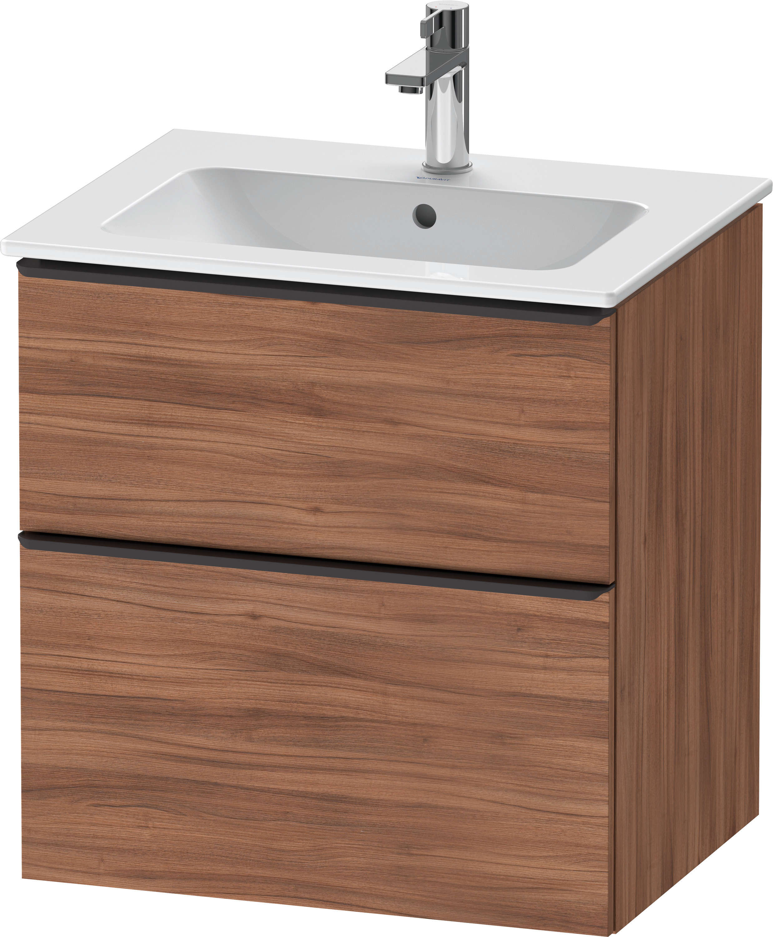 Duravit D-Neo WTU,Ausz:1,Schubk:1,GR:Dia.Schw 610x462x625mm,Wandh,Nussbaum Matt,Dekor