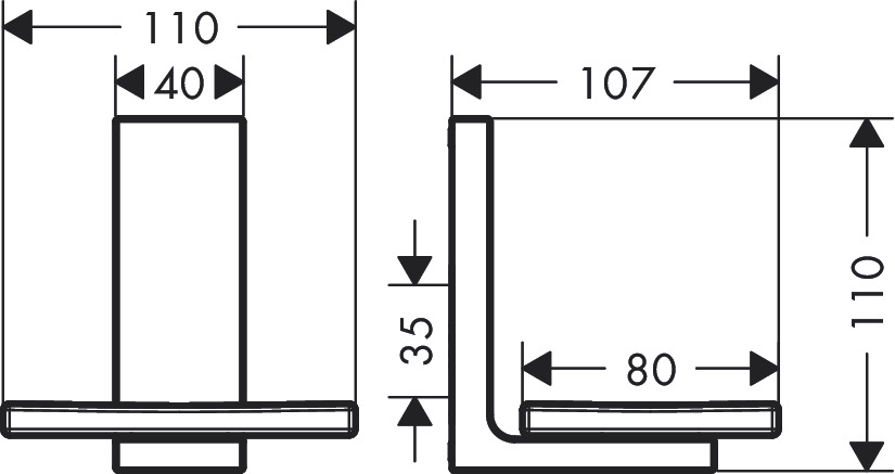 Hansgrohe Seifenschale Axor Universal  Rectangular chrom