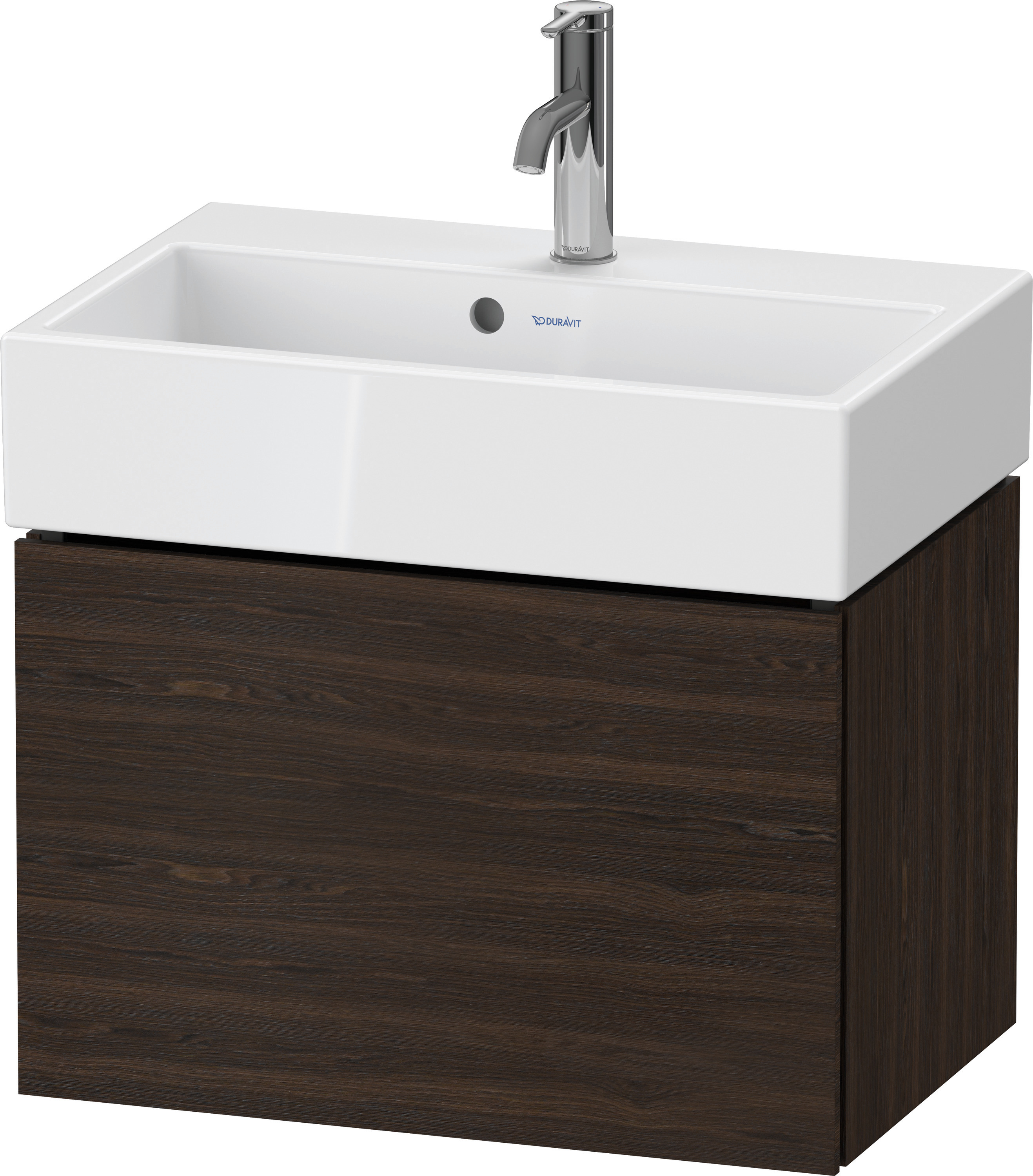 Duravit WTU L-Cube wandhängend, 1 Auszug 394x584x391mm, Nussbaum gebürstet