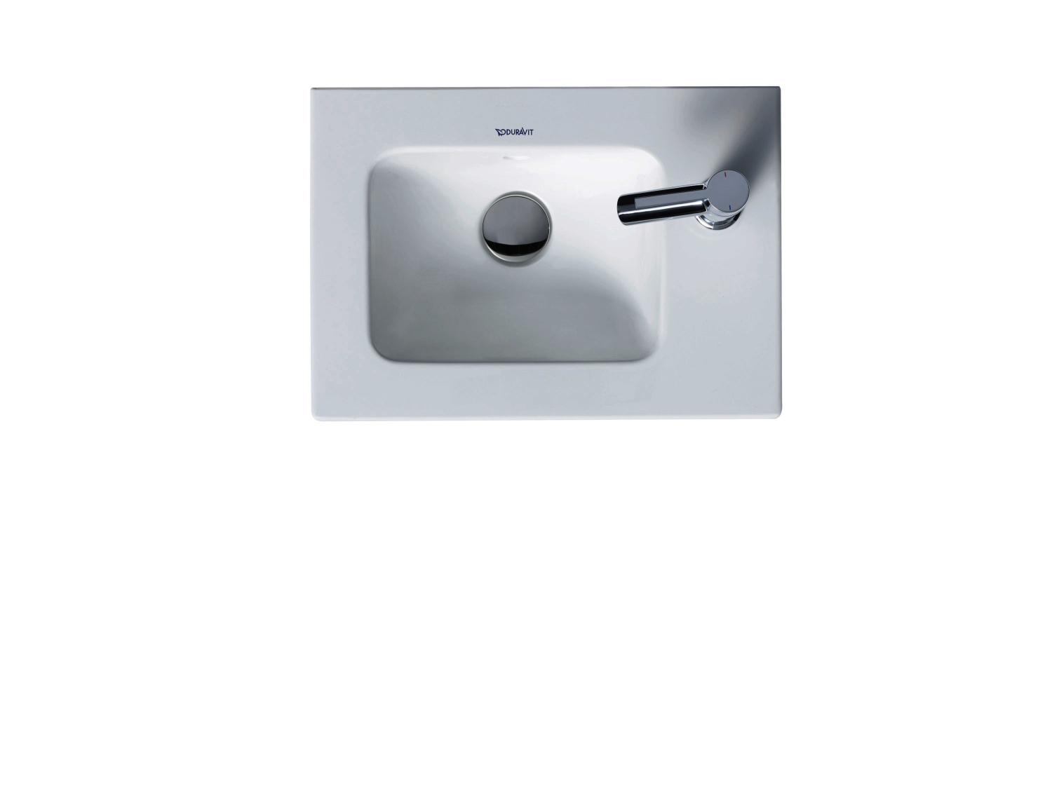 DU Möbelhandwaschbecken ME by Starck 430mm,o.ÜL,m.HLB r,1 HL,weiß seidenmatt