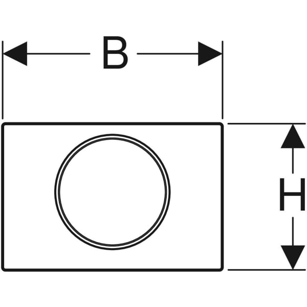 Geberit Sigma10 BetPl., für Spül-Stopp-Sp. verschraubbar, edst gebü., Etc./ poliert