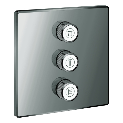 GROHE 3-fach UP-Ventil Grohtherm Smart Control 29127 eckig FMS hard graphite