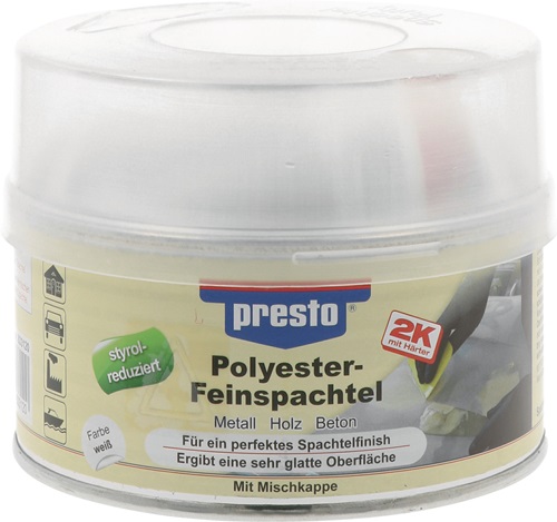 2K-Feinspachtel prestolith® weiß,Härter rot 500g Dose PRESTO 2K-Feinspachtel prestolith® weiß,Härter rot 500g Dose PRESTO