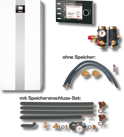 Wolf Paket Gasbrennwertkessel TGB-2-30 Heizkreis, Anschluss-Set Speicher, BM-2