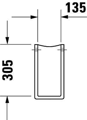 DU Halbsäule Starck 3 f.030065/60/55 u.030480/70/10 weiß