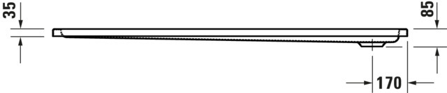DU D-Code Duschwanne, 1700x800x85 mm, Weiß, Sanitäracryl, Antislip