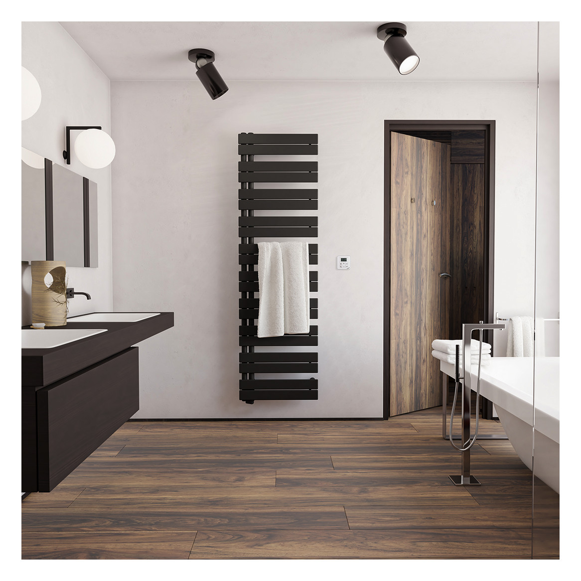 ZE Design-HK Roda Duo, links, elektr. ROIL-150-60/GD 1509x80x550, Anthracite