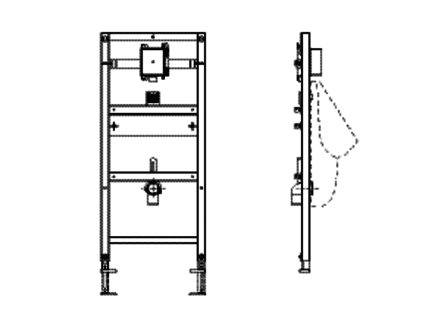 nextVIT Urinal-Element UP-Spülsystem SBH 120 Elektronisch/Mechanisch