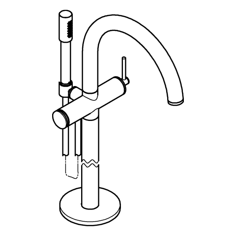 GROHE EH-Wannenbatterie Atrio 24368 FMS Bodenmontage warm sunset