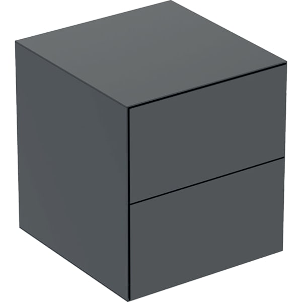 Geberit ONE Seitenschrank mit 2 Schubl. 45x49,2x47cm, schwarz matt