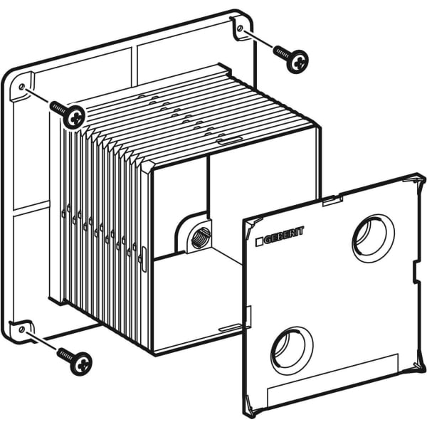 Geberit Bauschutz für Serviceöffnung, mit Deckel PEX