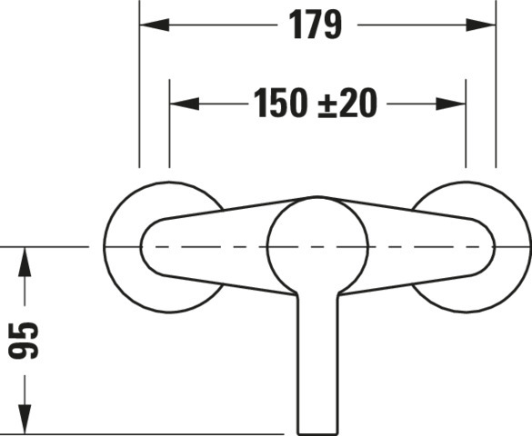 DU B.2 Brausethermostat Aufputz Keramikmischsystem, Chrom HG