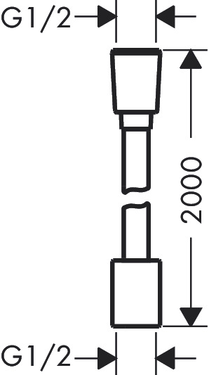Hansgrohe Textilbrauseschlauch Designflex 2000mm chrom