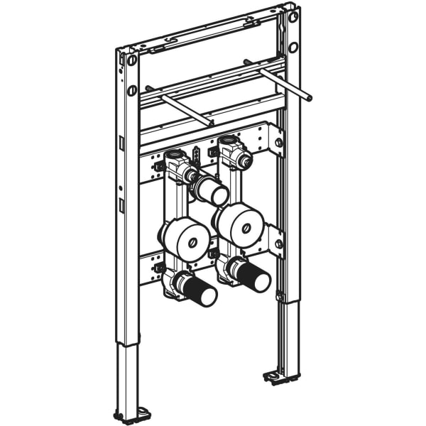 Geberit Duofix Element f. WT, 82-98cm, S-Arm. 2 WZ-Strecken, UP-KH u. Anschl. T-St.