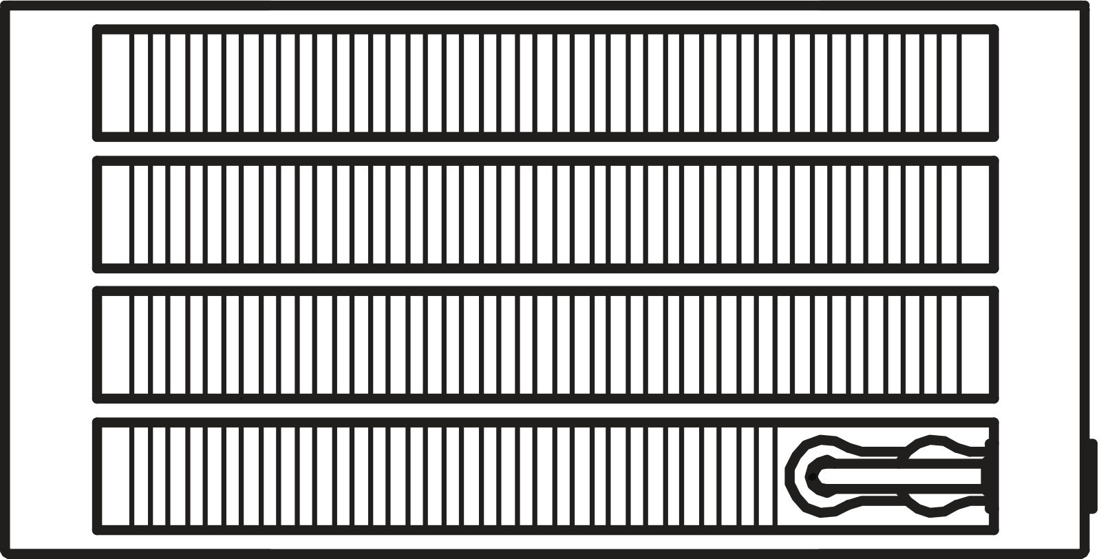 Kermi V-Konvektor Typ54 BH280x255x2000mm QN4790, RAL9016, 6 bar, o. Abd, Vent. re
