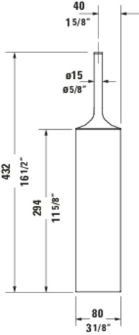 Duravit Starck T Bürstengarnitur, Chrom, Bodenstehend, 80x80x432