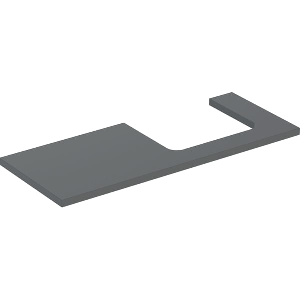 Geberit ONE WT-Platte, Ausschnitt re, für AWT 120x3x47cm, lava matt