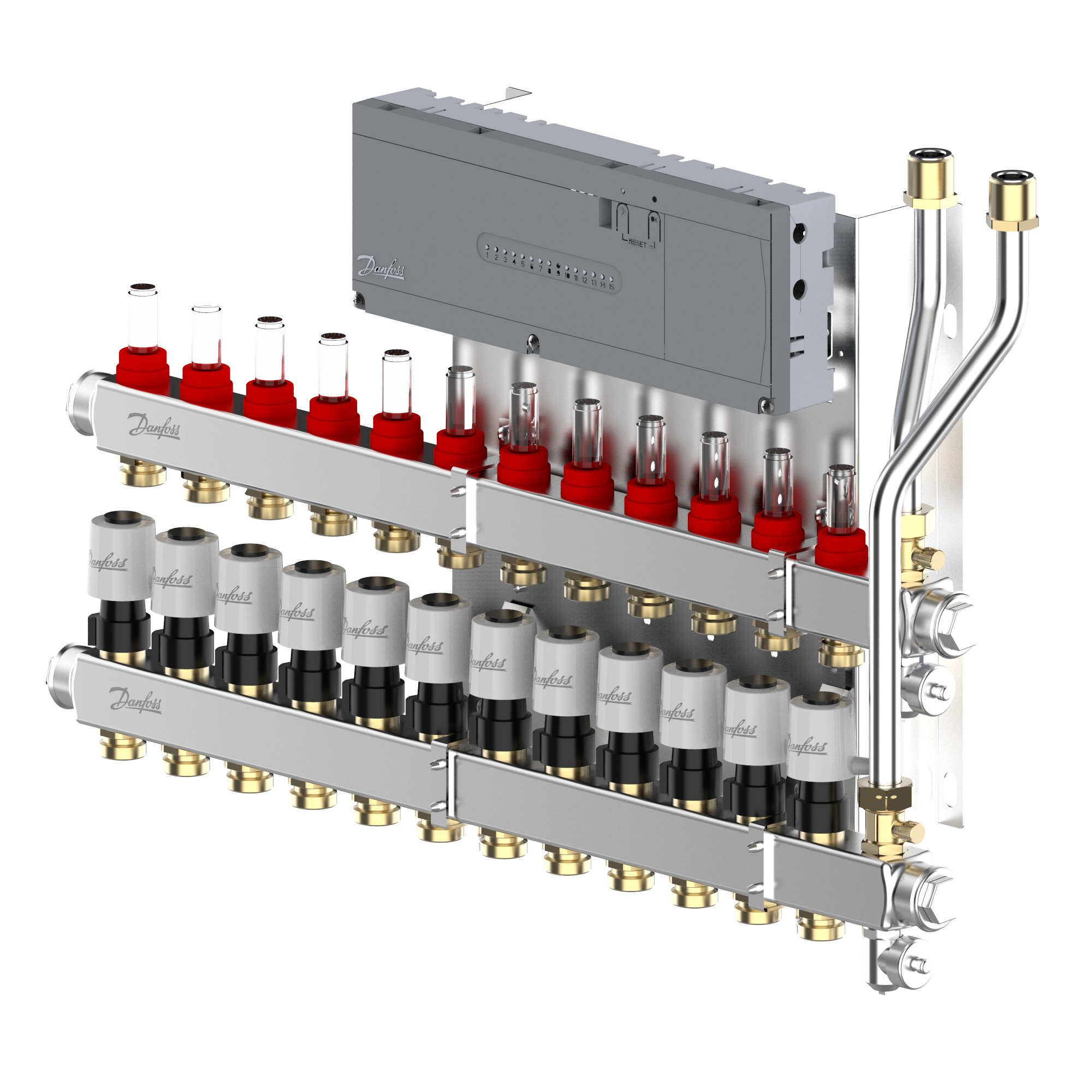 Danfoss Heizkreisverteiler Typ SGCi 12 HK u. Icon2 Hauptregler, TWA-A 230V