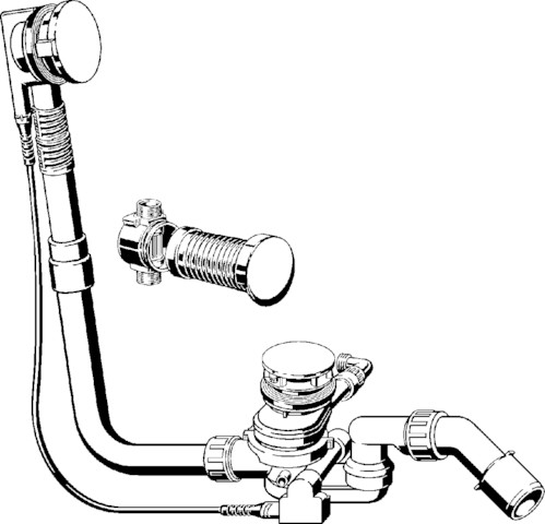 Viega Ab-und Überlauf Multiplex Trio F 6145.5 in 725mmxDN40/50 verchromt