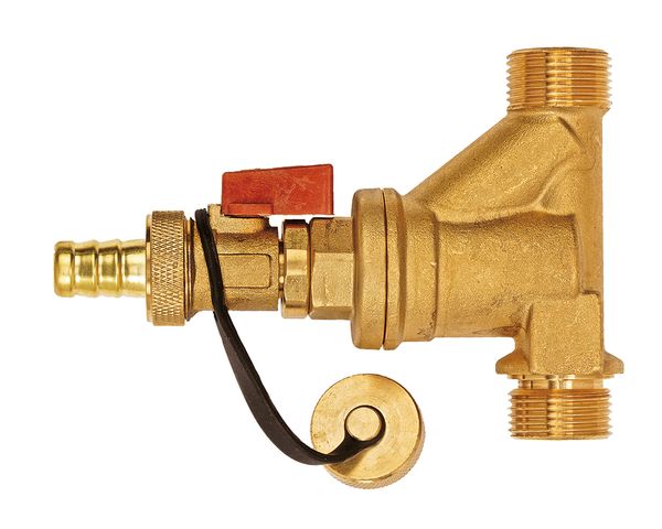 Flamco Schmutzfänger 3/4" AG, mit KFE-Hahn zur Entleerung