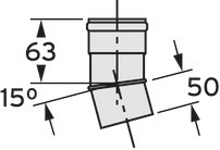 Vaillant Bogen 15 Grad (2 St.) Brennw. für starre Abgasleitung DN 80, PP