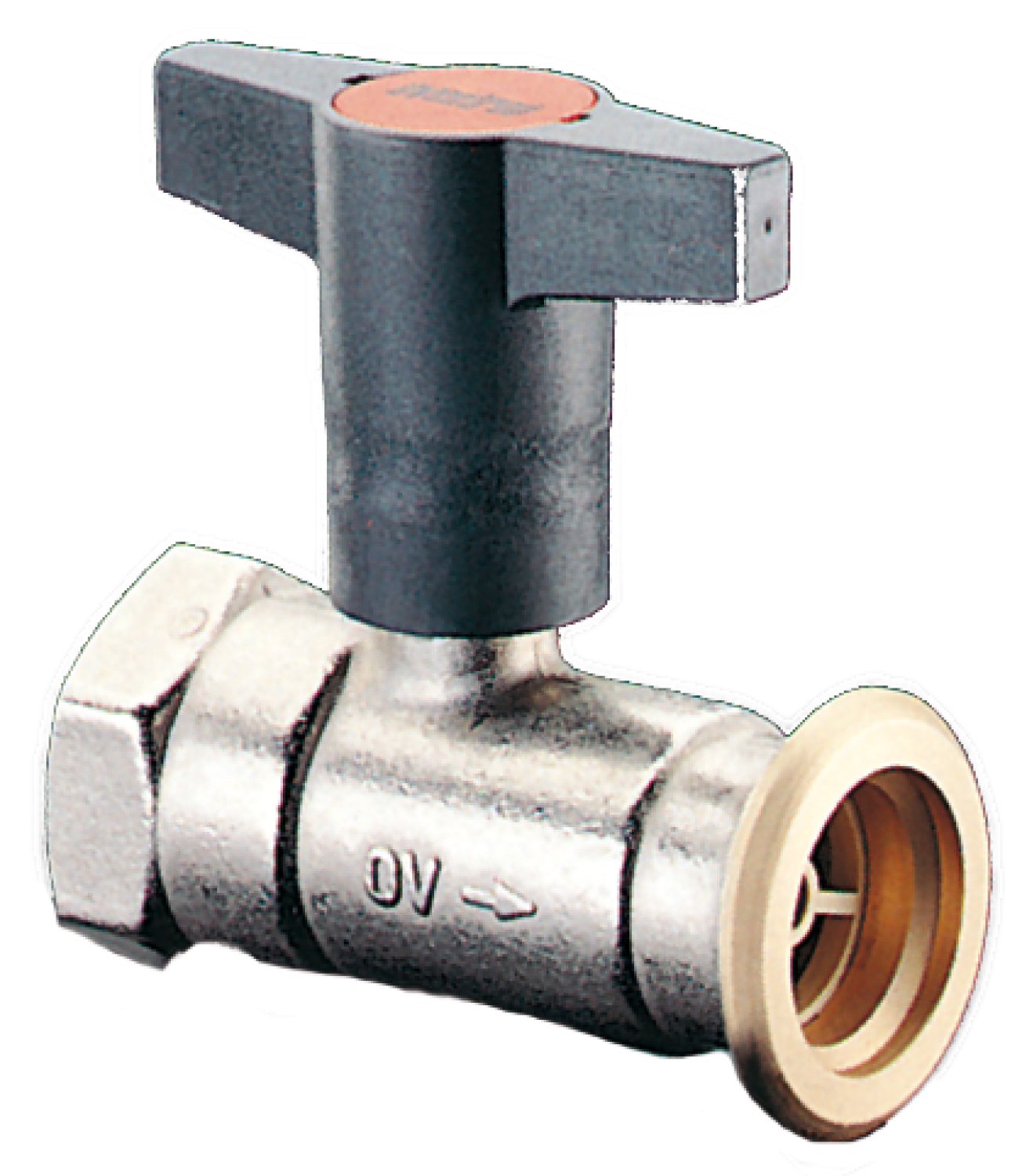 OVENTROP-Pumpenkugelhahn "Optibal P" ohne Sperrventil, DN32,1 1/4 x G 2", Ms