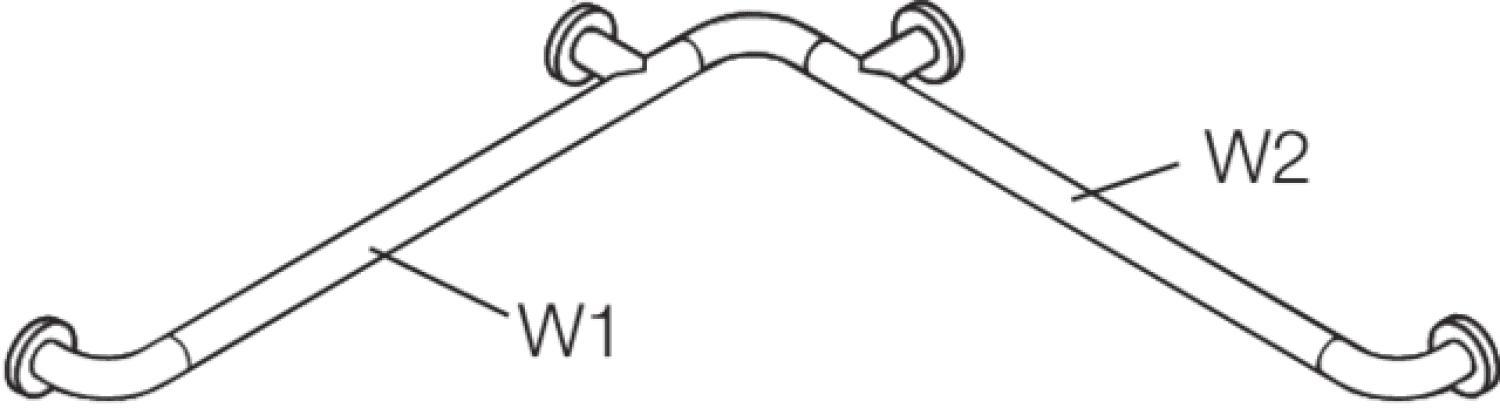 HEWI Dusch-Wannenhdl. Ser 801 d:33, W1-W2 variabel tiefschwarz