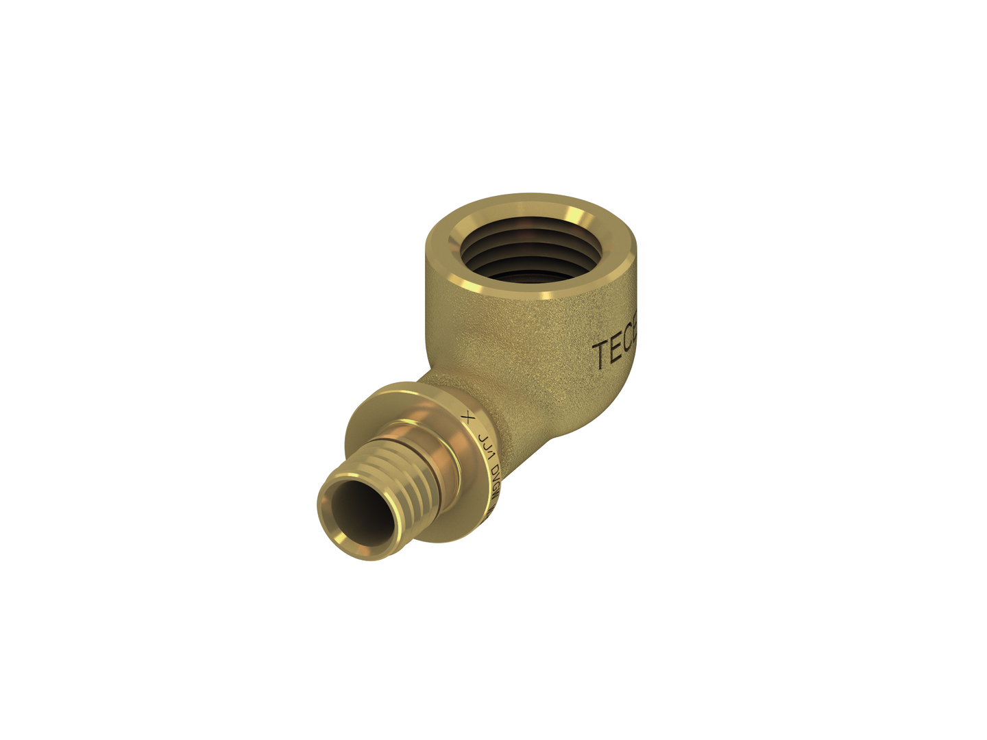TECEflex Kompakt-Winkelmuffe Dim. 16 x 1/2", Siliziumbronze