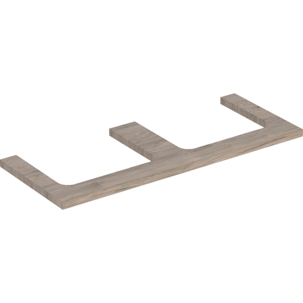Geberit ONE WT-Platte, Aus re/li, für AWT 120x3x47cm, Nussbaum hickory
