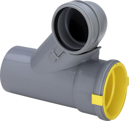 Viega Abzweig 8092 in DN100/80 Kunststoff grau