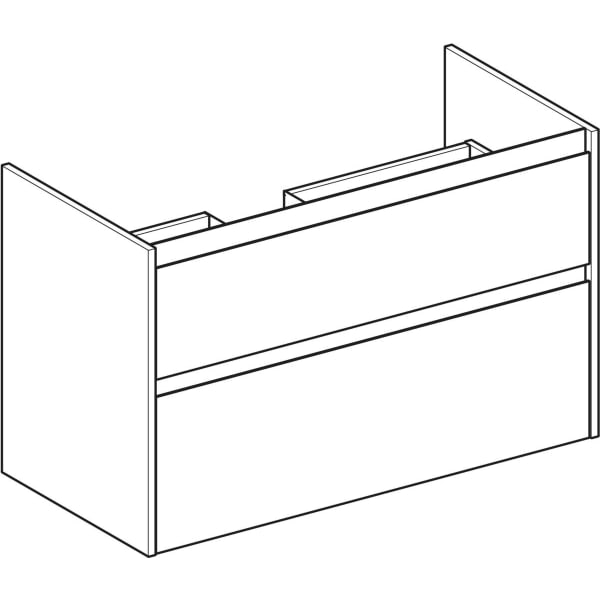 Geberit Unterschrank für MWT, 2 Schubladen B:100cm, Eiche natur