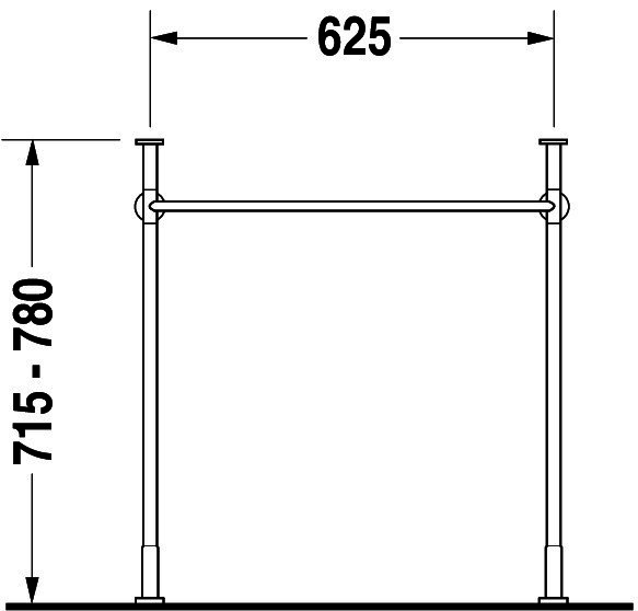 DU Metallkonsole Vero für 045470, höhenverstellbar, chrom