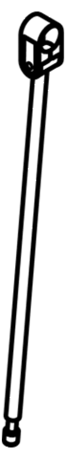 HEWI Bodenstütze f.SK-Griffe 805.50., L:607mm, Edst., Anb. farbig reinweiß