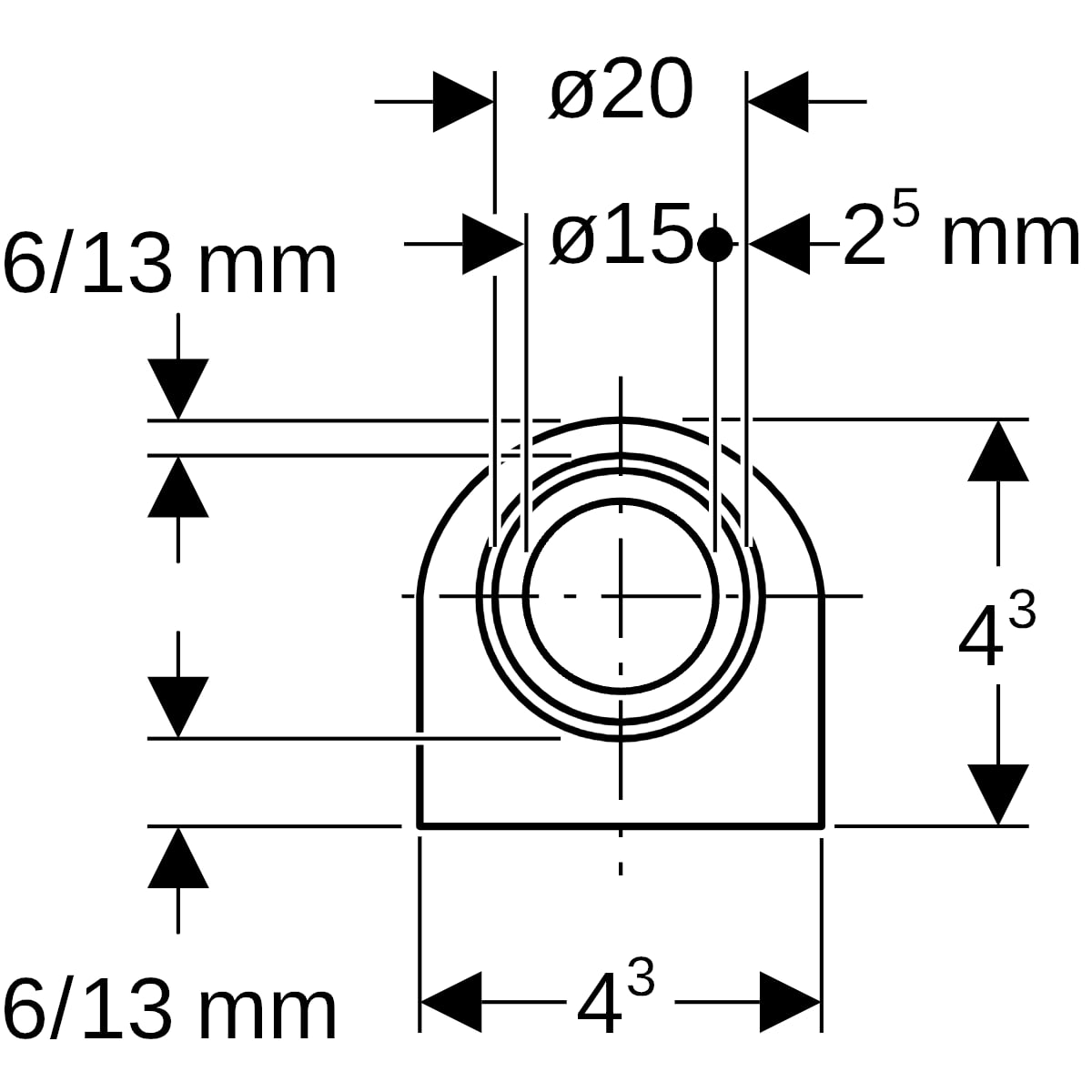 Geberit Mepla Systemrohr ML d20 L:50m exzentrisch vorgedämmt 13mm grau Bj 2026