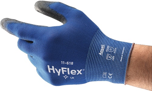 Handschuhe HyFlex® 11-618 Gr.10 blau/sch warz EN 388 PSA II Nyl.m.PU ANSELL Handschuhe HyFlex® 11-618 Gr.10 blau/sch warz EN 388 PSA II Nyl.m.PU ANSELL