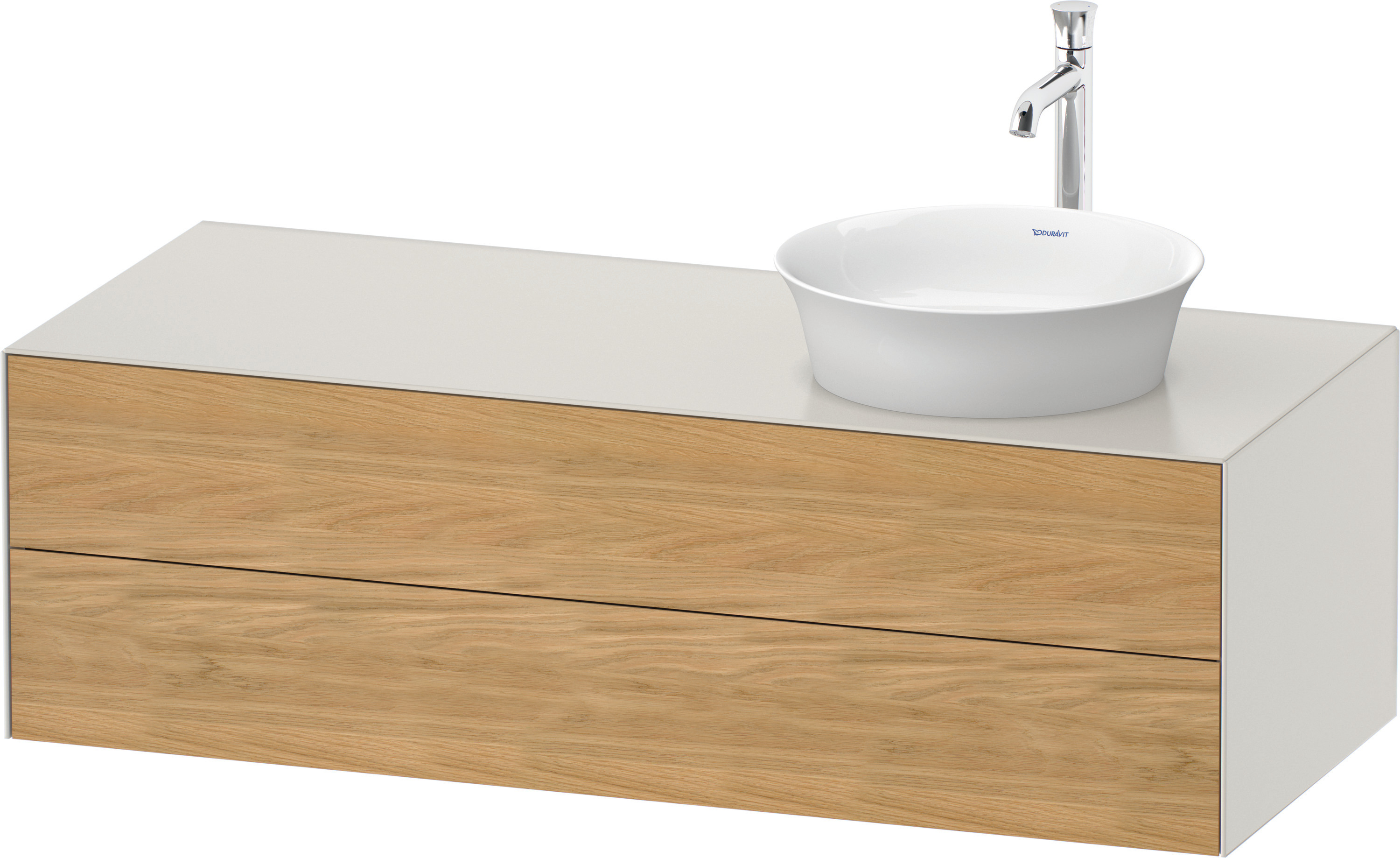 Duravit WTU White Tulip wandh,2 SchKa,B re. 408x1300x550mm,Eiche N.M/NordicWeiß Sdm