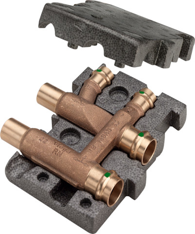 Viega Estrichverteiler mit SC Profipress Therm 2252 in 22x15x22mm Rg