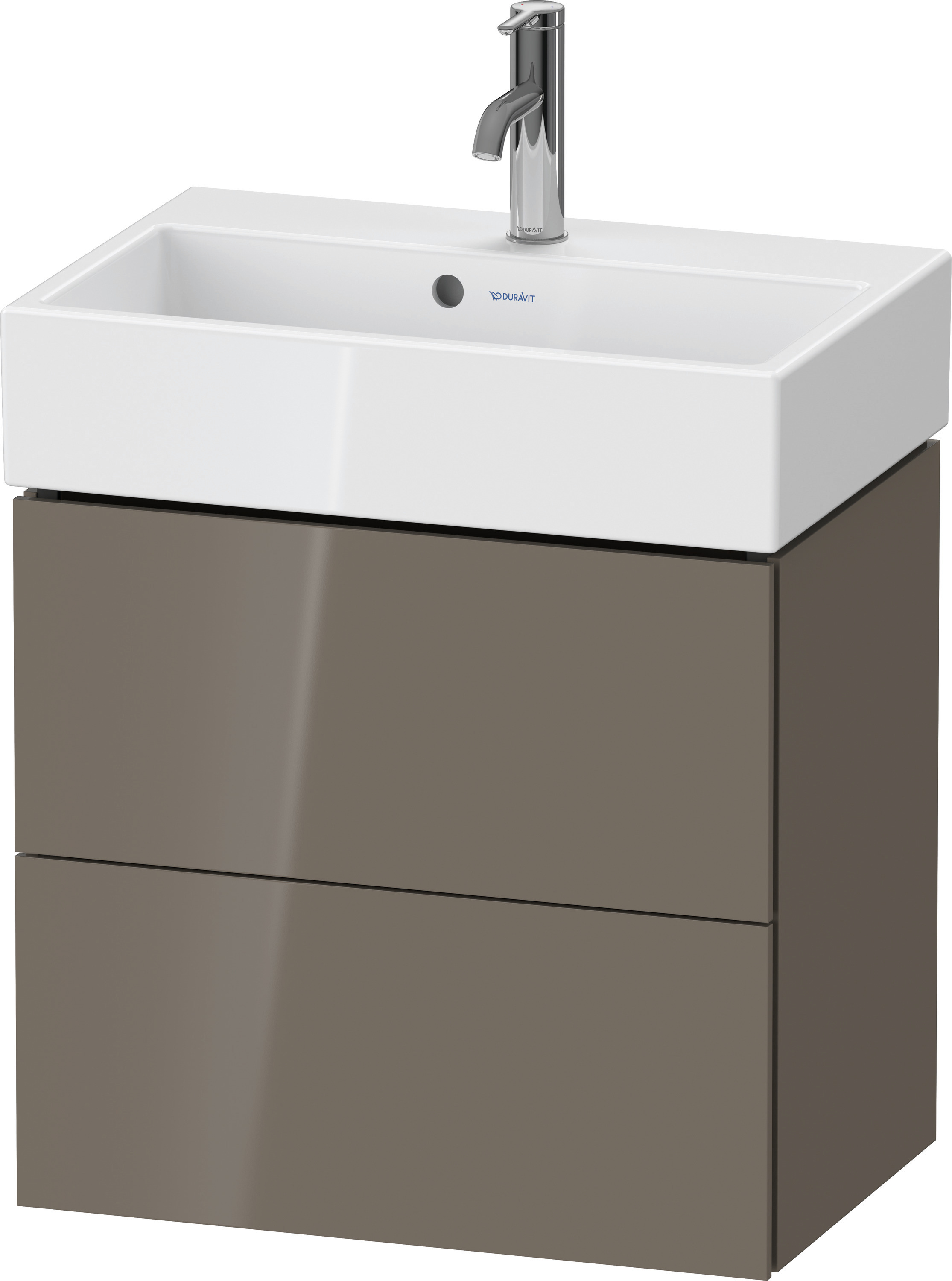 Duravit WTU L-Cube wandhängend, 2 Schubk. 544x584x391mm, Flannel Grey HGL